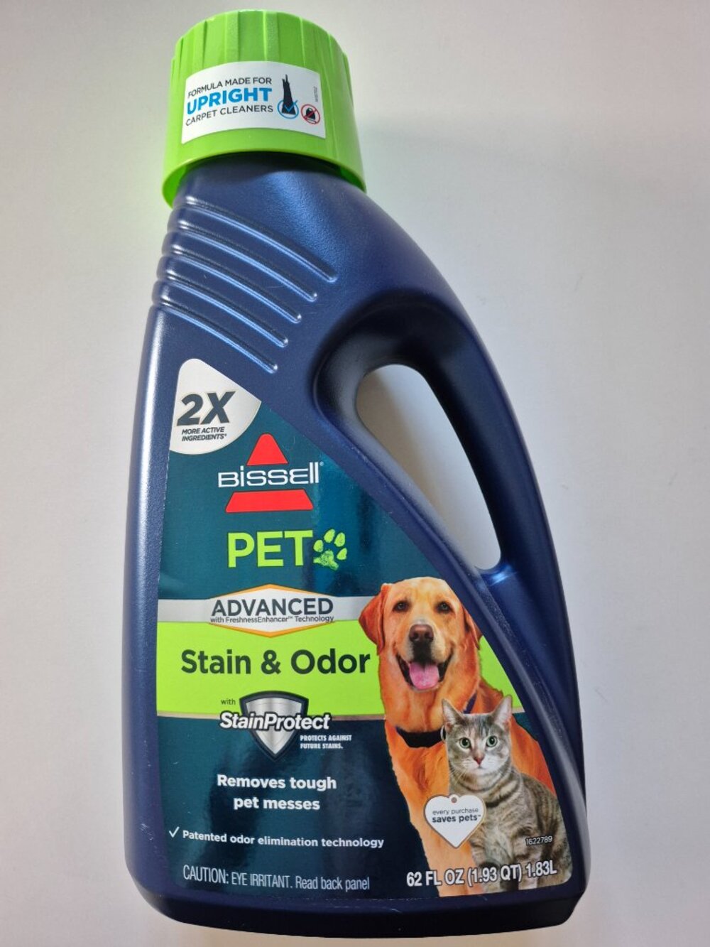 New BISSELL Pet Advanced Stain & Odor Formula for Upright Carpet Cleaners 62 oz.